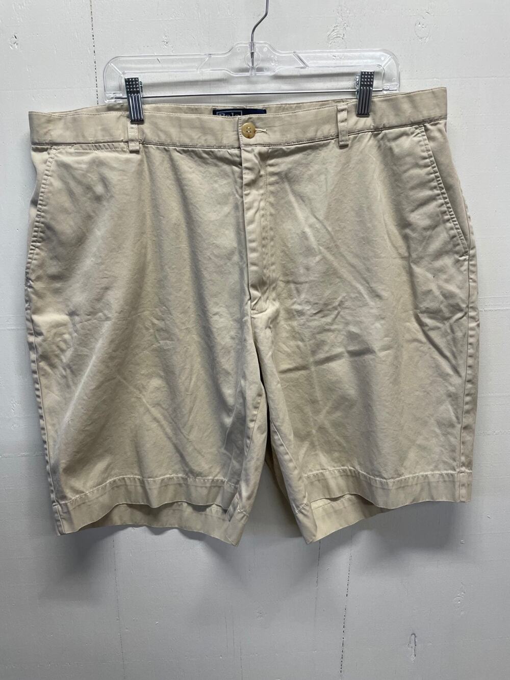 POLO by Ralph Lauren Men's Shorts Size 40 Beige Flat Front Chino Style